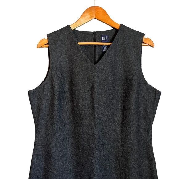 NWT! Gap dark grey wool blend sleeveless dress - Picture 2 of 9